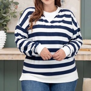 Blumin Long Sleeve Striped top size 2XL.  Brand new.